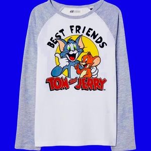 NWT H&M T-shirt Tom and Jerry long sleeve Shirt baby boys girls
